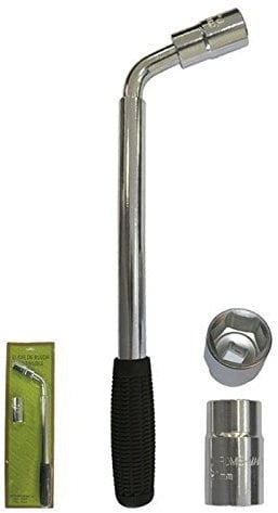 Clé télescopique extensible pour roues de voiture avec verres réversibles de 17mm-19mm et 21mm-23mm