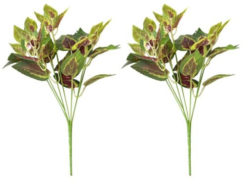 Planta Artificial de Ramas de Hiedra Roja para Jardín Vertical Dos Unidades Hogar y Más