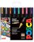 POSCA 153544855 PC-5M „Metallic Paint in a Pen“-Set, 2,5 mm breite Kugelspitze, wasserbasierte Filzstifte, 8 Farben