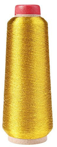 Confezione da 1 filo metallico da ricamo per macchina e computer, filo da ricamo (oro)