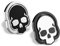 homEdge Handy Totenkopf Ring Grip, Set von 2 Packungen 360 ° Verstellbarer Fingerring Halter, geeignet für magnetische Autohalterung, Kickstand für Handy, Schwarz und Weiß