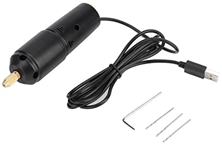 Tragbare Mini Elektrische Handbohrmaschine Micro USB Kleine Bohrfutter Werkzeuge mit 3 stück Bits