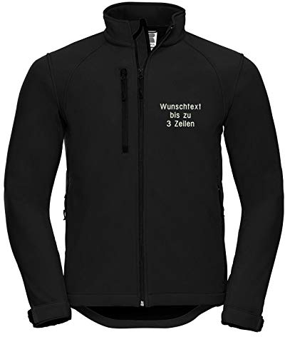 Nashville print factory Softshelljacke bestickt mit Wunschtext/Namen Softshell-Jacke Arbeitsjacke (XL)