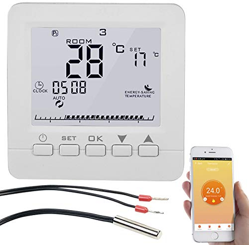 revolt Raumthermostat Alexa: WLAN-Fußbodenheizung-Thermostat, für Siri, Alexa & Google Assistant (Home Assistant Fußbodenheizung, Fußbodenheizung mit steuern, Infrarotheizung)