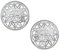 CLEVER SCHMUCK Silberne Damen Ohrringe als Ohrstecker Lebensblume Ø 14 mm schlicht und glänzend 925 Sterling Silber im Schmucketui