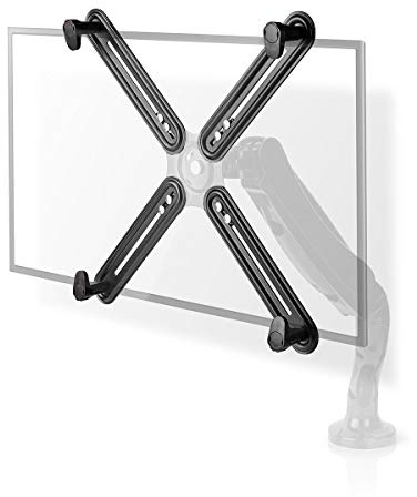 Ex-Pro Non-VESA Adapter Kit for Mounting 13-27 TV & PC Monitor Screens Without Rear Fixing Holes [Compatible With 75x75-100x100 Tilting Mount or Bracket] Max. Load 8kg