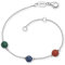 Engelsrufer Damen Armband aus Sterling Silber und drei Kraftsteinen Malachit, Lapislazuli, Roter Jaspis, Karabinerverschluss, in zwei Längen verstellbar, nickelfrei, ERB-LILGEM-3ST-02