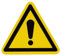 Warnaufkleber Warnzeichen Schild Dreieck Achtung Folie selbstklebend nach ISO 7010 20cm gelb made by MBS-SIGNS in Germany