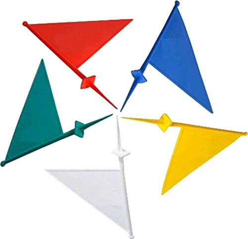 ND Sports Unisex's OCP-BNDRY Marker Flag Pk 10 Boundary, Multi-Coloured