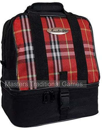 Henselite Professional Mini Bowls Bag (Red Tartan and Black)