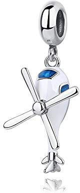 sam panda Charm-Anhänger aus 925er-Sterlingsilber, für Armbänder, Halsketten, Helikopter, Damen-Schmuck, Geschenk