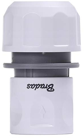 Bradas White Line Raccord de tuyau réducteur rapide avec raccord de tuyau 1/2-3/4 pour le jardinage, l'eau, le jardinage