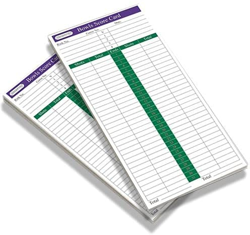 bowls/bowling score pads/scoring cards (twin pack)