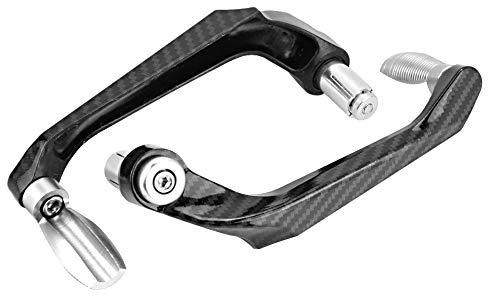 Jenngaoo Motorrad Hebelschutz 7/8 Zoll, Universal Motorrad Lenkerschutz für Lenker, CNC Aluminium Sturzschutz für Enduro, Adventure, Roller, Quad (Silber)