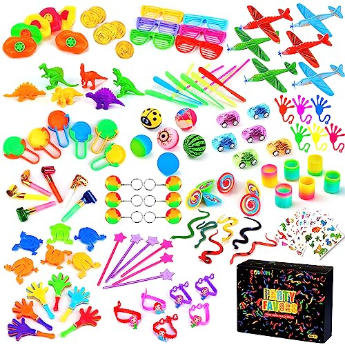 Jouets Assortiment pour Enfants, CGBOOM 124 Pcs Cadeaux de Fête Anniversaire, Party Favors, Pinata Remplissage, Prix Carnival Pâques Halloween, Stuffers Noël, Prix du Trésor Cadeau pour Fille Garçon
