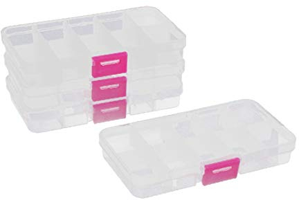NEW LON0167 Contenitore di immagazzinaggio DIY di plastica del componente SMD SMT di plastica chiara di 4pcs(4 stücke Durchsichtigen Kunststoff Elektronische Komponente SMD SMT Aufbewahrungsbox DIY Co