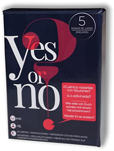 Yes or No – Juego de Cartas Divertido para Fiestas y Reuniones. Adivina Las Respuestas de Tus Amigos. 5 Formas de Jugar. Juego en Español. 4-10 Jugadores