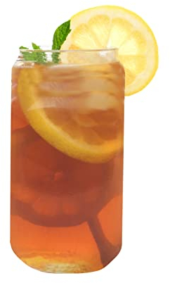 QYLJZB Lot de 4 tasses en verre en forme de canette, 600 ml, verres à café glacé, verres à vin, verres à jus, verres à whisky, parfaits pour toutes les boissons et toutes les occasions