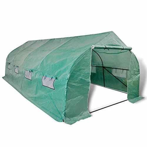MOONAIRY Polytunnel Gewächshaus Begehbar & Mobil Stahlrahmen, Pflanzenhaus, Treibhaus, Tomatenhaus, Pflanzkasten, Gartengewächshäuser,18 m²