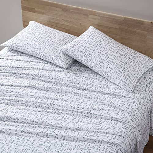 Eddie Bauer - King Sheets, Cotton Percale Bedding Set, Crisp & Cool Home Decor (Albright Hill Green, King)
