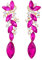 Nuziali Sposa Festa Viola Rosso Strass Marquise Cluster Chandelier Lampadario Lunga Statement Dichiarazione Orecchini