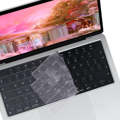 Ultra Thin Keyboard Cover for Macbook Air 15 MacBook Air 13.6 inch M4 M3 M2 A2681 2025-2022 & MacBook Pro 14/16 inch M4 M3 M2 M1 Pro/Max A2442/A2485 2023 2022 2021