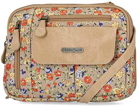 MultiSac Damen Zippy Tasche mit 3 Fächern Crossbody, Avalon Floral