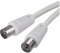 EMOS Cable coaxial de antena de 5 m, cable coaxial para TV digital, receptor, SAT, doble blindaje, recto macho a hembra coaxial recto