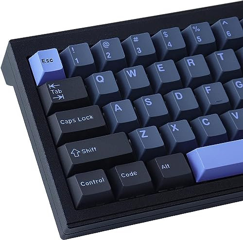 Cherry Gateron MX Switches Mechanical Keyboards with 173 Custom Double-shot Cherry Profile Keycaps, 7u Spacebar for ISO(UK) Layout