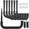Locawaya Heavy Duty Garage Storage Hooks, Wall Mount Garage Hanger & Organizer, 24cm Storage Hooks for Garden Tools, Ladders, Bikes, Bulky Items, 6 Pack