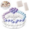 SNAILGARDEN 2-stöckiger Cake Pop Ständer, 64 Löcher Acryl Cake Pop Display Ständer mit 150 Stiel, Runder Lollipop Halter für Desserttisch Cupcakes Lutscher Hochzeiten Babypartys Geburtstagsfeiern