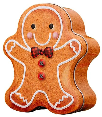 BESTonZON Scatola di Latta Natalizia Scatola di Biscotti per Le Vacanze Contenitore di Latta in Metallo Barattoli di Caramelle Natalizie Cestino per Pacco Regalo Barattolo per Merenda Natale