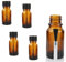 10ml Mini Empty Amber Nail Polish Bottles with Brush Cap Round Brown Glass Liquid Container(Pack of 10)