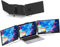 Maxfree S2 Triple Monitor per laptop, 14 'Plug & Play, 1080P HD Portable Screen Extender per 13-17.3 ', compatibile con Windows/Mac/Surface/Android/Switch