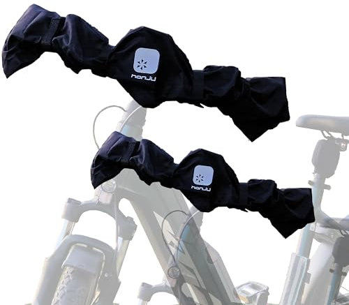 honju Bike Doppelpack - Universelle Lenker-Schutzhülle, Transportschutz für Fahrräder und E-Bikes (Wasserdicht, Einfache Installation, Perfekt für den Transport auf Heck- oder Dachträger)
