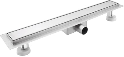 sunrik Duschrinne 30 cm, Befliesbar Duschrinne extra flach, Edelstahl Bodenablauf Komplettset mit Siphon Haarsieb