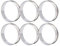 6 Anillos de Acero Inoxidable para Muffins Ingleses, Fáciles de Desmoldar, Diseño de Doble Rollo, para Hamburguesas, Tortillas, Hacer Tartas, Pasteles, Postres (10cm)