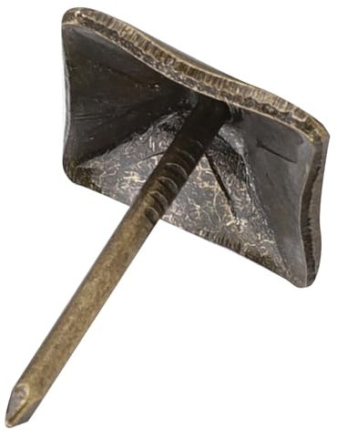 50 Pièces Clous Décoratifs, Clous Décoratifs en Fer Antique Clavos Tête de Pyramide, Clous de Meubles à Tête Carrée pour Boîtes en Bois de Bijoux, (Longueur latérale 14 mm *