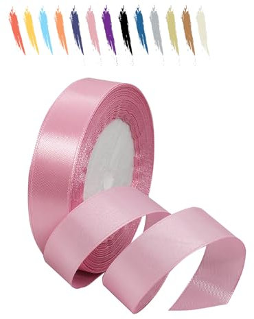 MORAINJAY 20mm Nastro di Raso,23M Rosa Baby Nastro Satin per Confezioni Regalo,Nastri Raso Decorativo per Bouquet da Sposa,Fiocchi per Capelli,Decorazione Torte,Compleanno,Natale,Battesimo