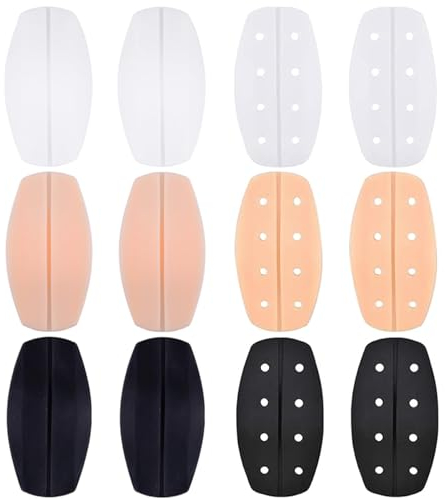 12 Stück BH-trägerkissen Aus Silikon rutschfeste BH-Schulterpolster BH Gurt Kissen Silikon-BHS Mit Schulterpolstern Für Träger, BH Träger Silikonpads Schulterschutz Unsichtbare Bra Strap Pad Halter