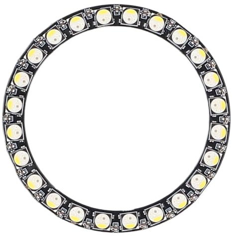 Tyenaza RGB-LED-Ringlampenplatine, 24 Bit SK6812 32 Farben Blendendes Und Fluoreszierendes Weißes LED-Ringkreislicht Für ESP32