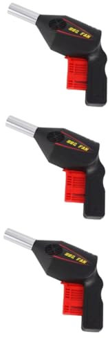 TINEASUR 3pezzi Ventilatore Manuale Portatile Per Bbq Soffiatore Pressione Per Campeggio e Picnic Strumento Per Accendere Fuochi e Barbecue Nero