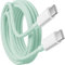 KP TECHNOLOGY 60W Fast Charger Cable For iPhone 16e / iPhone 16 / iPhone 15 / Pro/Plus/Pro Max For iPad Pro/Air/Mini, Nylon Braided Charging Cable [1m] USB C to C Charger Cable (GREEN)
