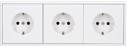 Jung Serie LS Komplett-Set Alpinweiß: 3x LS1520WW SCHUKO Steckdose + LS983WW Rahmen 3fach