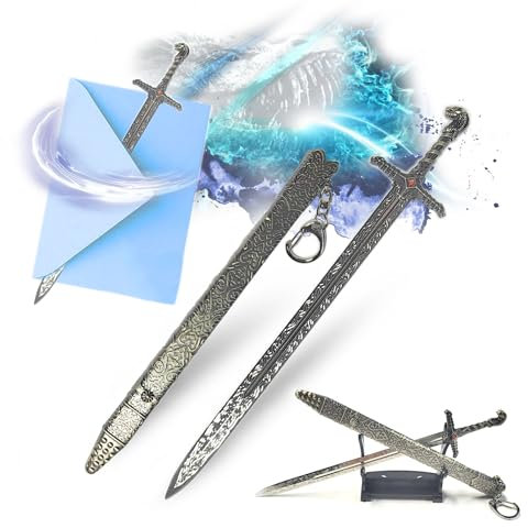 Brieföffner - Brienne of Tarth Oathkeeper Miniatur Schwert, Schwert Brieföffner mit Scheide & Ständer 21 cm, Merchandise & Geschenk und Gadgets