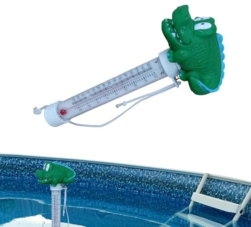 Imtrub Sensor de temperatura de de piscina,Monitor de temperatura de piscina de animales,Indicador flotante de temperatura del agua | Medidor de temperatura del agua de lecturas fáciles y