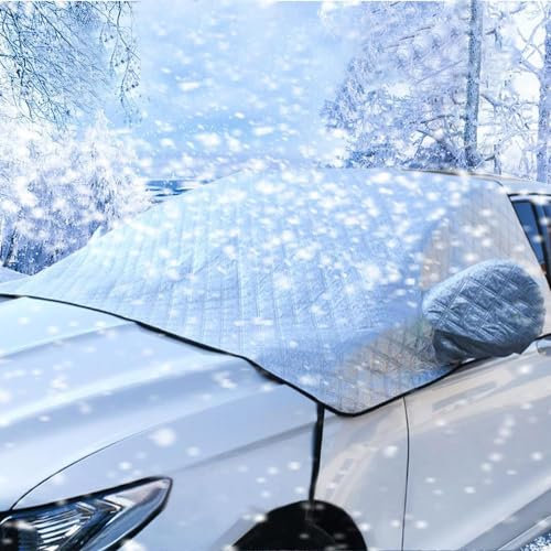 FENVY Auto Frontscheibe Abdeckung für Mercedes-Benz VITO III W447 2014-2022,Frostschutz Magnetische Fixierung Ultra-Dick Scheibenabdeckung Winter-Windschutzscheibe,F-W157 * 126cm