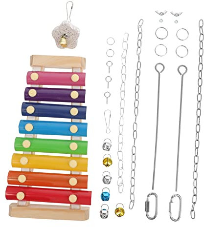 Sosoport Papageienfruchtgabel Huhn Hähnchen-Gemüse-Spieß hängendes Vogelhäuschen Babyspielzeug vogelkäfig zubehör vogelzubehör für käfig Papageienfruchthalter Hühnerfruchthalter hölzern