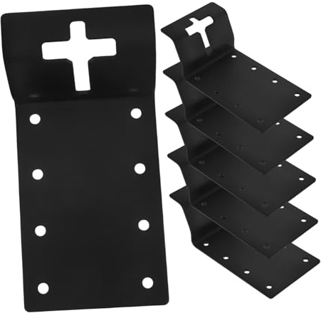 YARNOW 6pcs Fence Support Bracket for Panels Trellis t Post Mounting Bracket for Rvs Garages Gardening Fencing