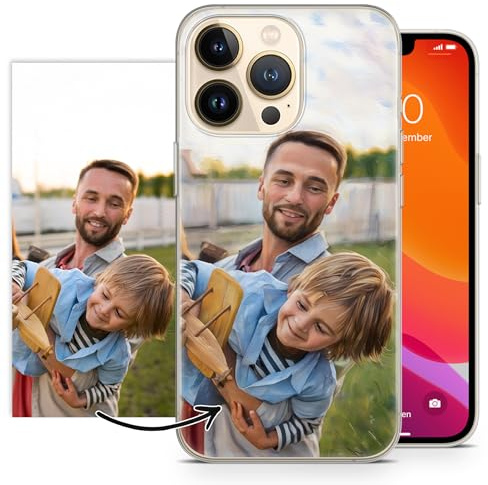 TULLUN Personalisierte Special Effect Soft Hülle für iPhone 11 12 13 14 15 16 Serie - Individuell gestaltbar mit Ihrem Text und Foto - Langlebiges klares weiches TPU - Pastel
